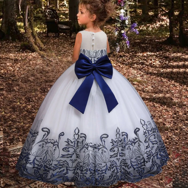 

Floor Dress Girls Party Wedding Lace Beading Princess Dresses for Girls Long Formal Prom Dress Girls Costume 10 12 Vestidos