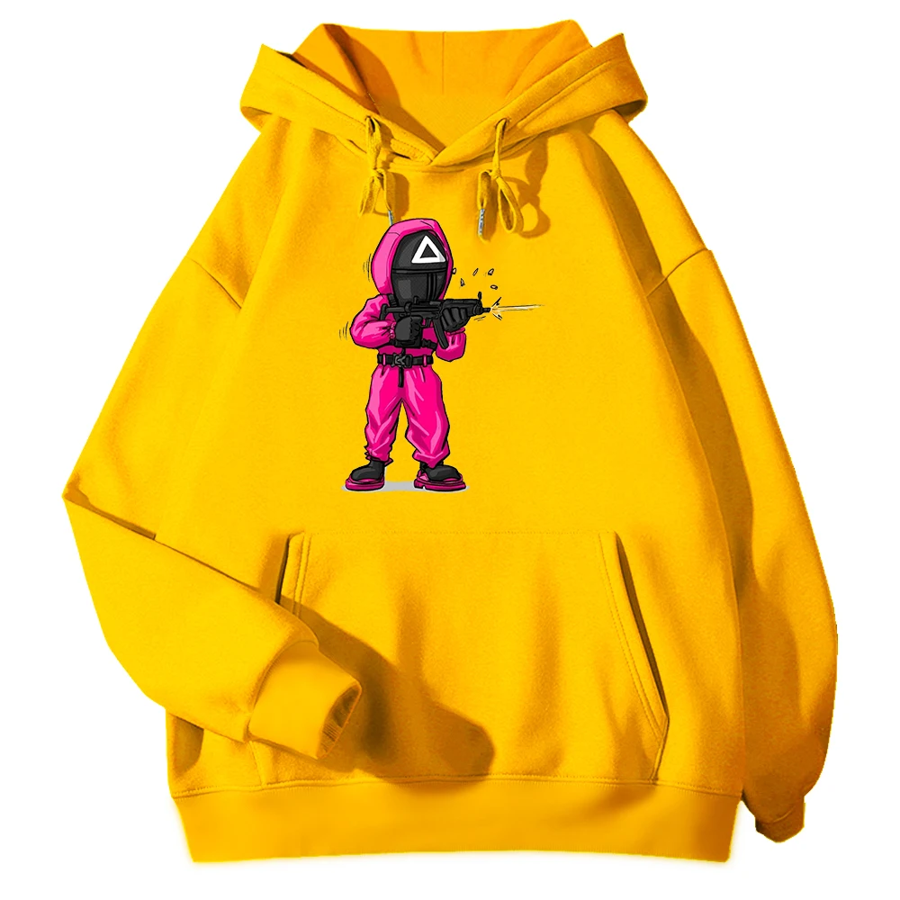 

Толстовка мужская для косплея по телевизору, популярный корейский свитшот в стиле аниме Харадзюку, худи с мультяшным принтом «Игра кальмар...