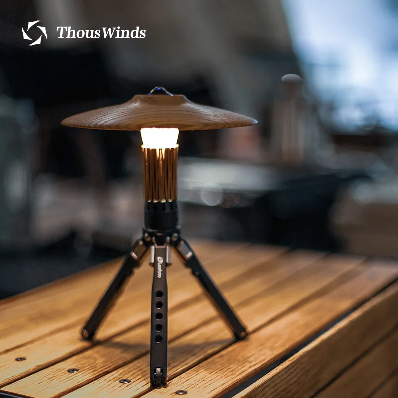 

Thous Winds Goal Zero Lantern Black Walnut Lampshade Outdoor Camping LED Light Solid Wood Reflective Lampshade