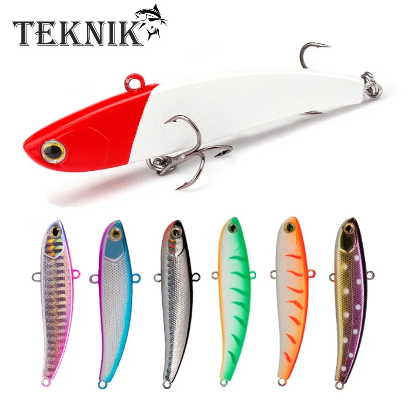 

Приманки TEKNIK Vib для подледной рыбалки, 80 мм/16 г, 70 мм/12 г, 60 мм/10 г, тонущие искусственные жесткие приманки для окуня, искусственные приманки с к...
