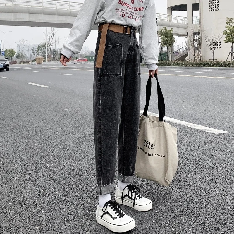 Джинсы женские прямые свободные с завышенной талией на весну 2021 | Женская одежда