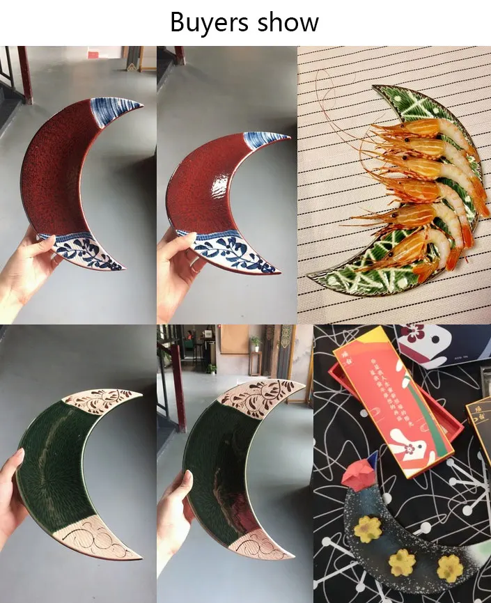 30 см креативный ручная роспись Луна керамический обеденный набор суши японская