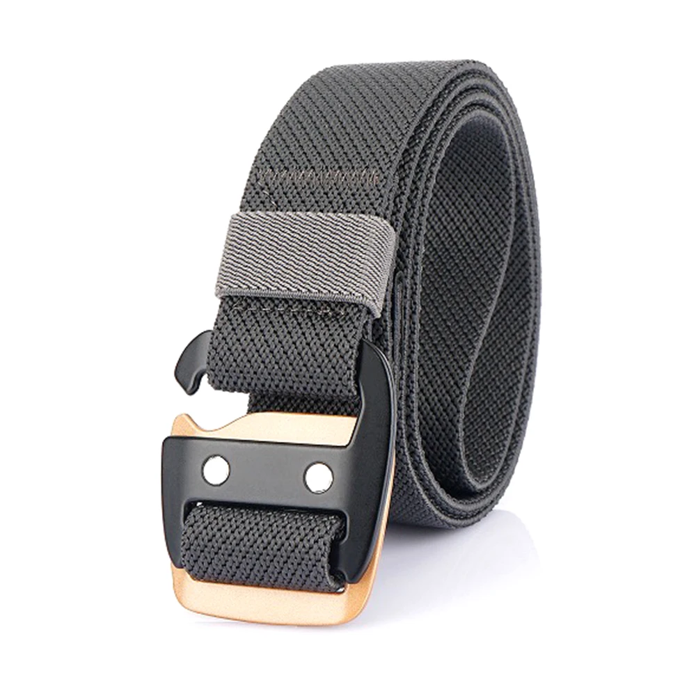 

2022 Casual Woven Stretch Wear-resistant Tactical Belt, Outdoor Metal Barb Buckle, Men's Jeans Versatile Mens Trouser Belts