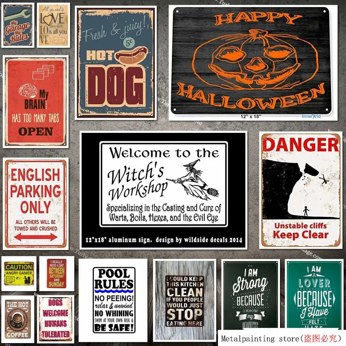 Металлическая жестяная вывеска я могу держать эту кухню чистой винтажный