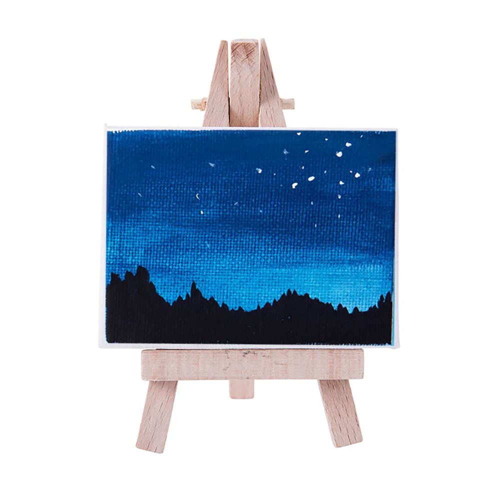 

Wood Mini Easel Frame Tripod Display Meeting Wedding Table Number Name Card Stand Display Holder Children Painting Craft 15*8cm