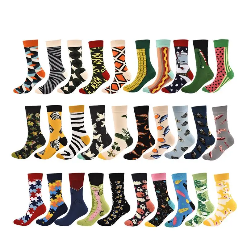 Забавные мужские хлопковые носки унисекс повседневные для мужчин и женщин