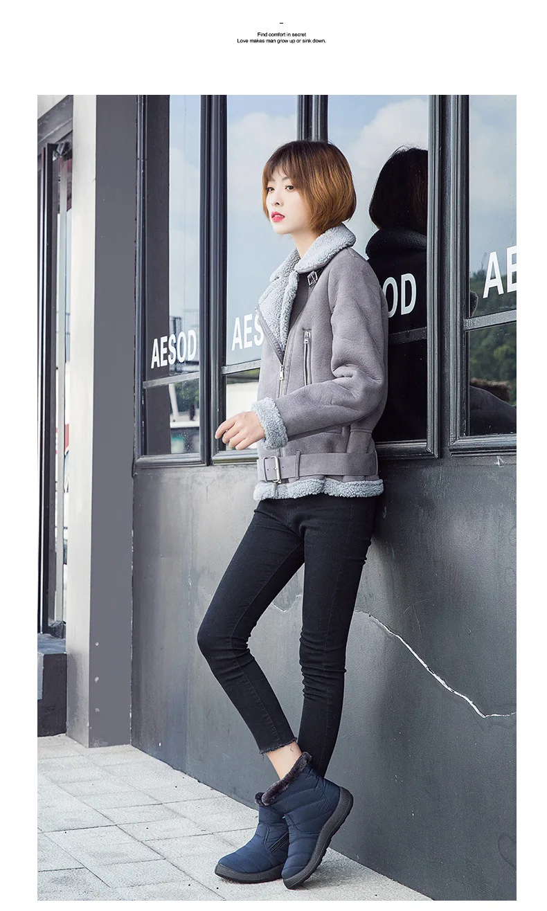 Ankle Boots For Women Boots Fur Warm Snow Boots Female Winter Shoes Women Waterproof Padded Boots Winter Booties Women Footwear