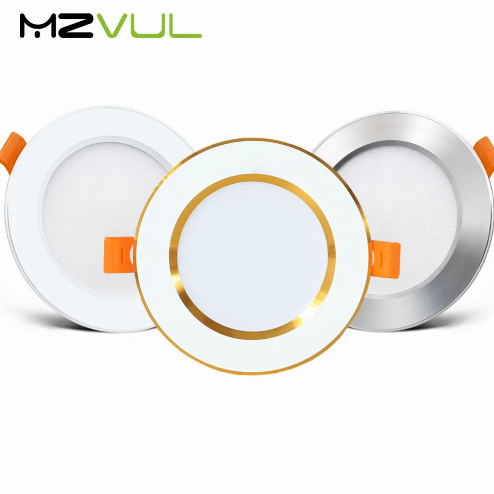 

Светодиодный потолочный светильник Mzvul 3-12Вт белый/серебристый/золотой 220В