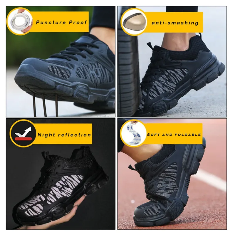 Мужская защитная обувь с защитой от проколов мужские Нескользящие кроссовки со