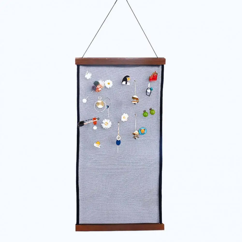 

Jewelry Display Rack Eco-friendly Large Capacity Polyester Hanging Jewelry Organizer Holder Ear Stud Stand for Home