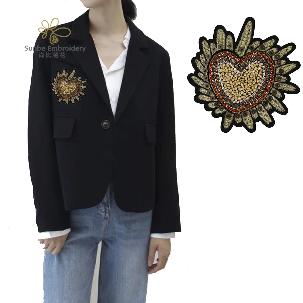 

Стразы ручной работы с вышивкой из бисера, аксессуары для одежды