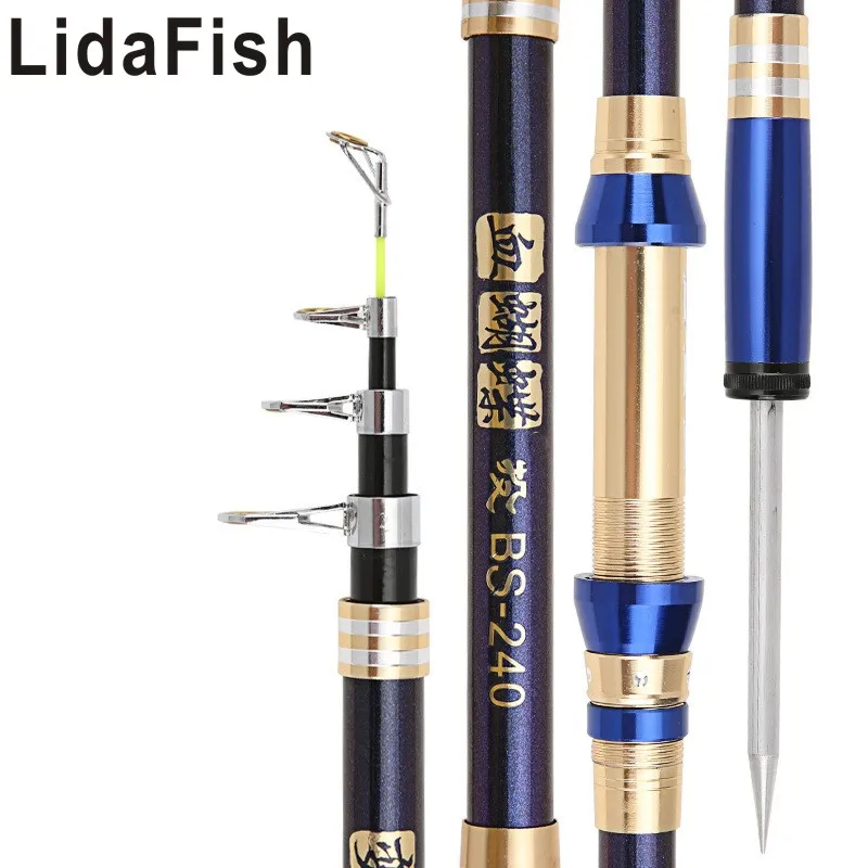 

LidaFish Brand carbon three optional 4000G long throw 2.1-3.6m vibrating sea rod, hard-tuned and inserted fishing rod