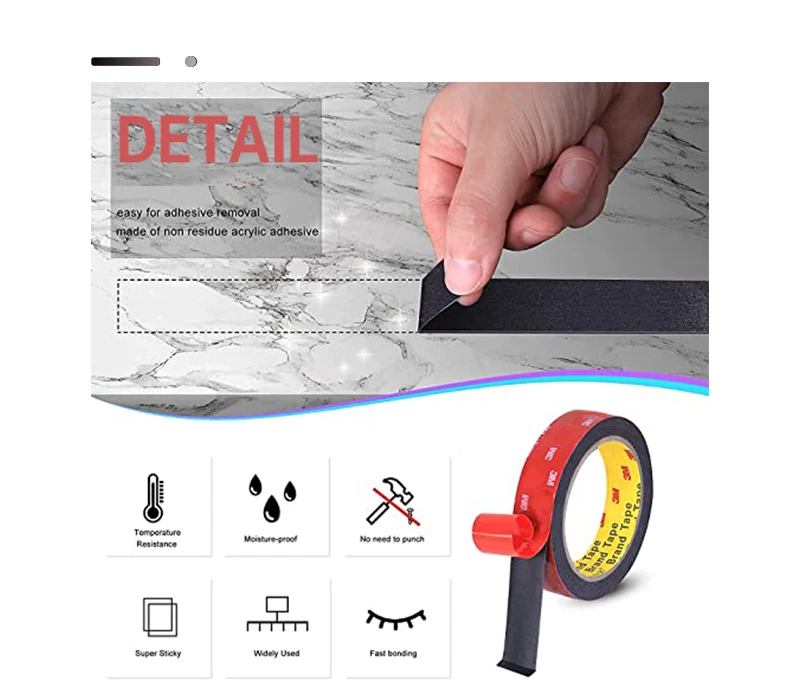 Лента губчатая 3 м сверхпрочная двусторонняя клейкая лента круглая и квадратная