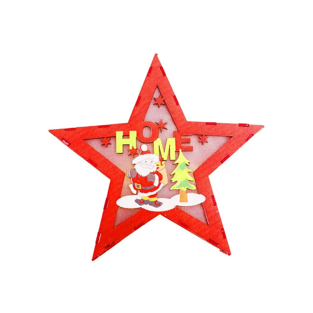 Рождественский деревянный Романтический Ночной светильник звездное небо