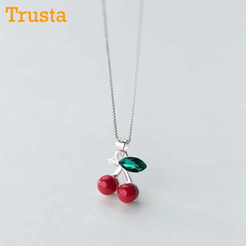 Trusta 925 пробы серебряные модные милые миниатюрные симметричные 5 мм X 5 мм красные серьги-гвоздики в виде яблока подарок для школьниц, детей, леди DS605