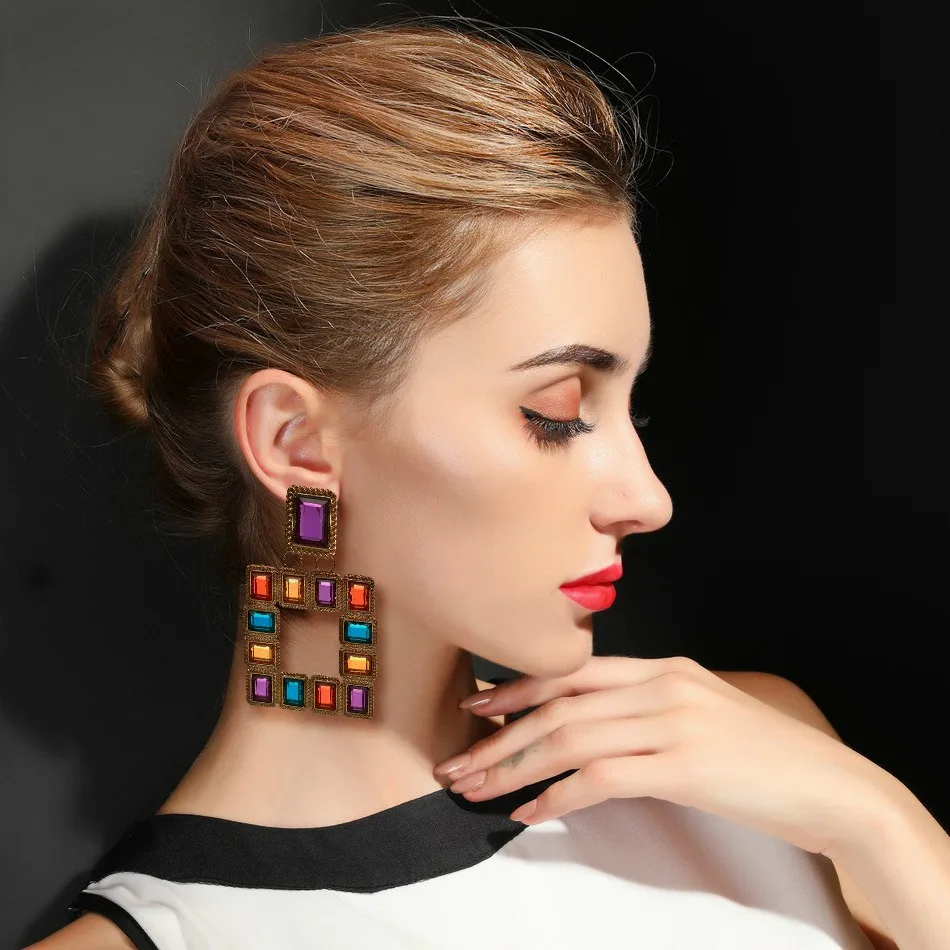 Женские серьги-подвески Match-Right яркие женские в африканском стиле ювелирные