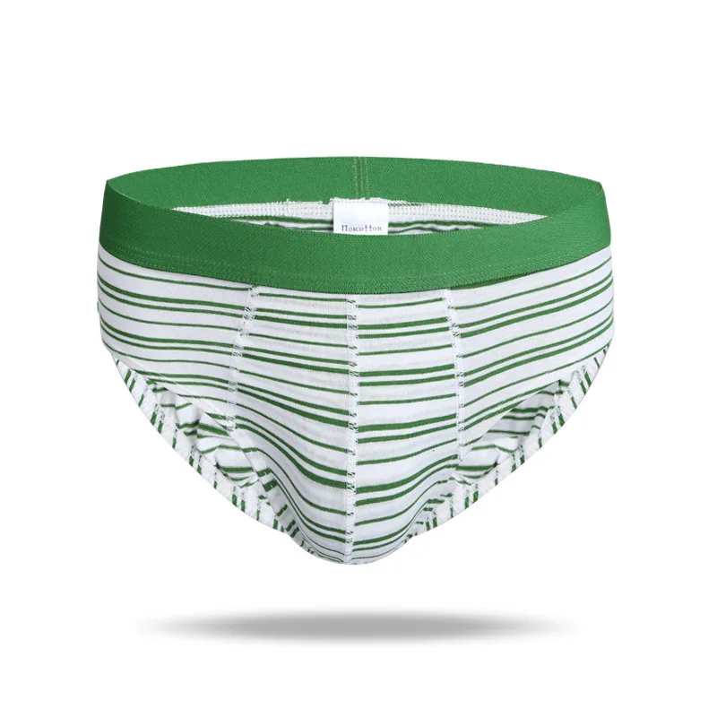 3 шт./лот сексуальные хлопковые трусы в полоску мужские трусы-бикини нижнее белье