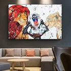 Картина на холсте Король Лев Disney, Мультяшные аниме плакаты и принты, скандинавские настенные картины для детской, гостиной, домашний декор