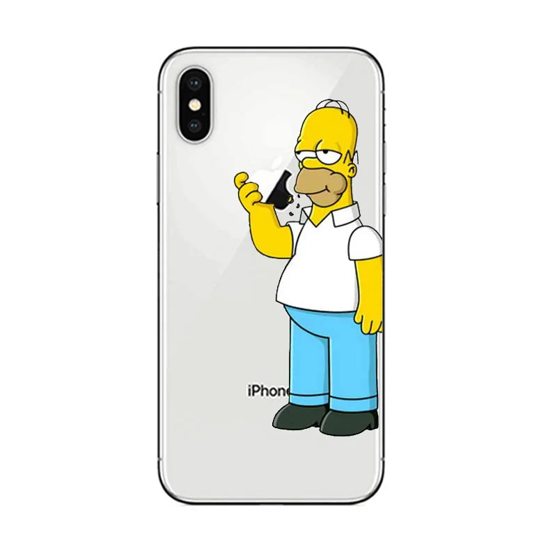 Чехол для телефона Homer J. Simpson silico TPU чехол iPhone 5 5S SE 6 6s 7 8 PLUS X XR XS MAX fashion Bart phone shell coque |