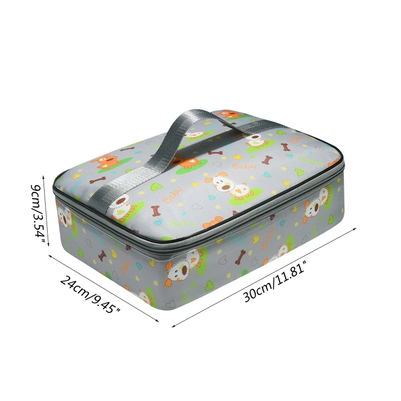 

95AA многоразовый плоский изолированный Ланч-бокс, портативный охладитель, сумка-тоут для термической еды с ручкой из алюминиевой фольги для ...