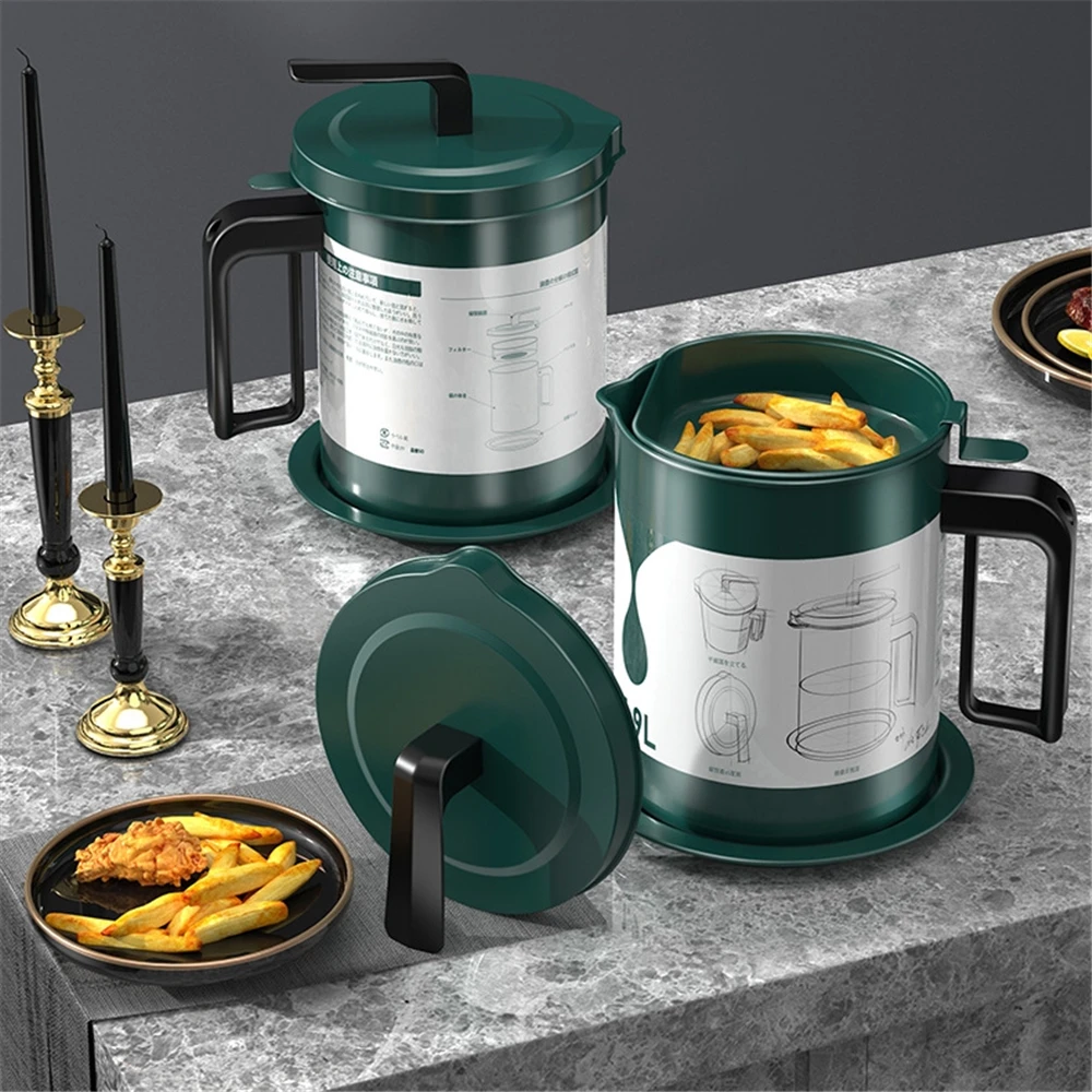 Сетка для фильтрации масла из нержавеющей стали с крышкой бутылка Кухонный