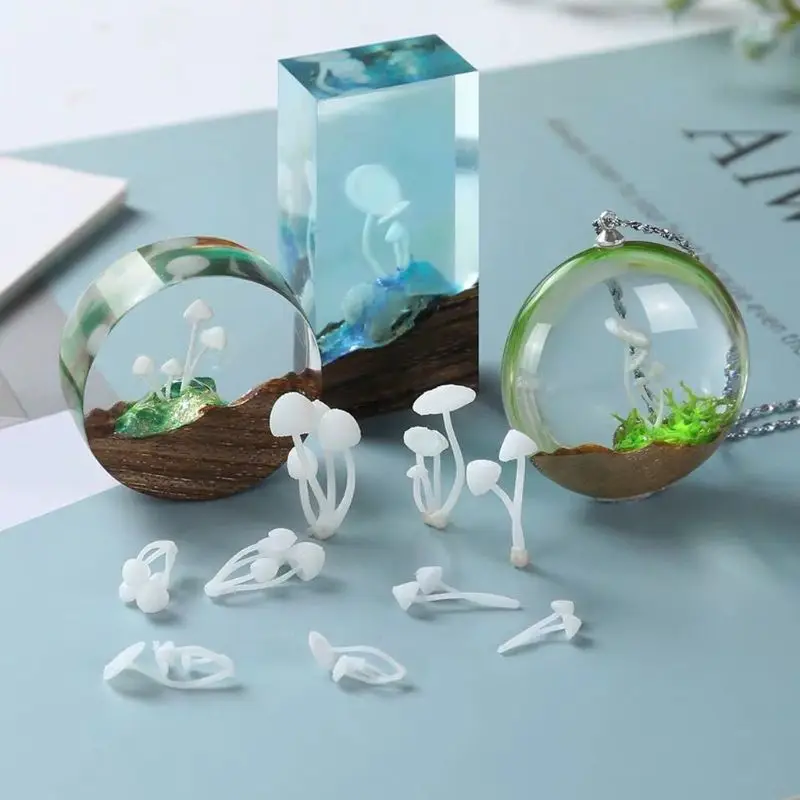 ANGELADY 3 шт./компл. Micro Landscape Mini грибные наполнители Смола УФ эпоксидные украшения