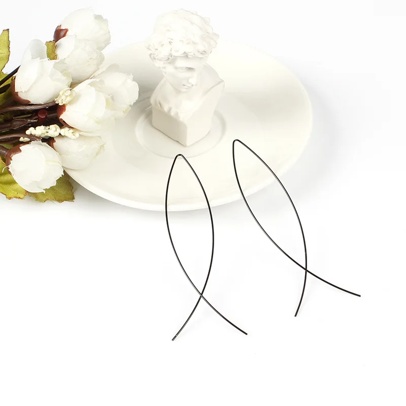 Металлические серьги-подвески в виде креста на леске для женщин и девушек |