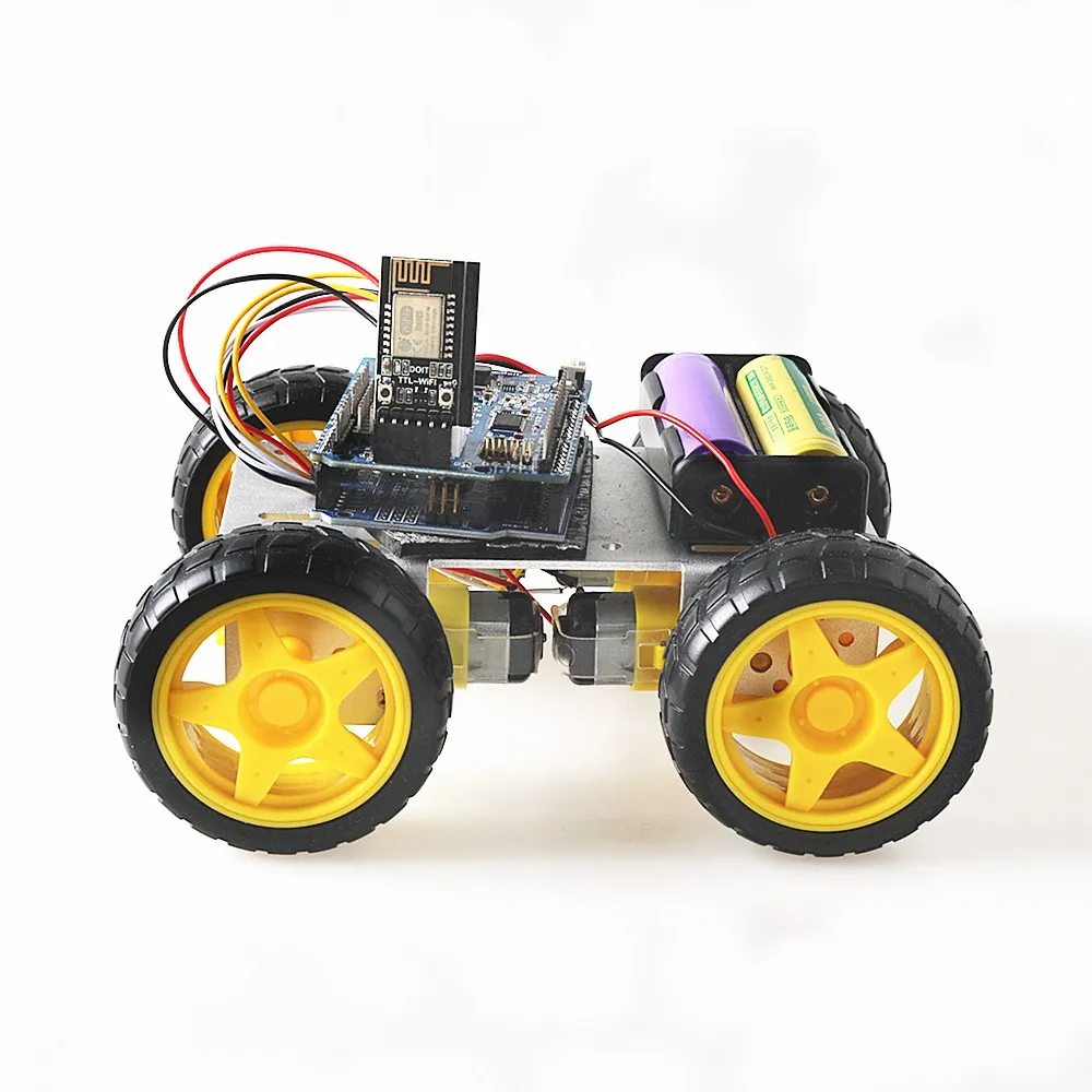 WIFI/ BT/ PS2 Version Mini Metal RC Smart Robot 4WD Car Chassis C101 With 4 TT Motor Wheel/Metal Panel For Arduino Uno R3 Diy | Игрушки и