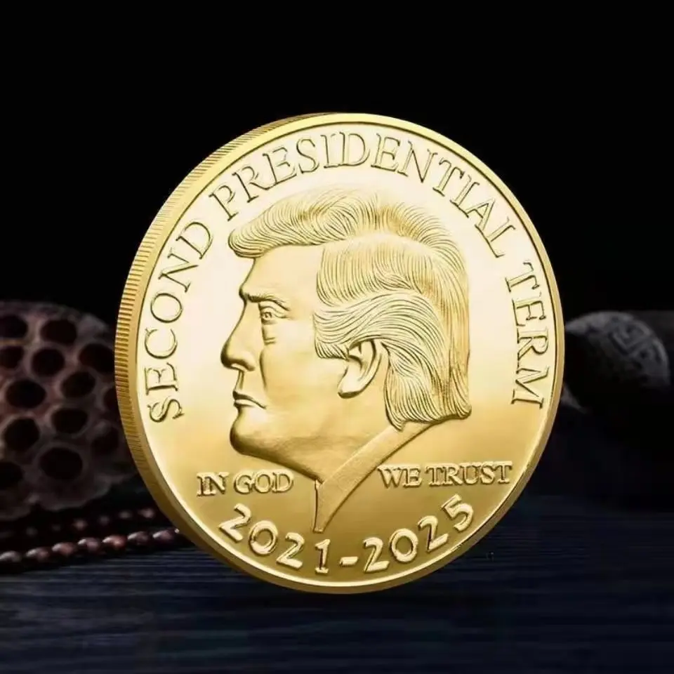 Коллекционные золотые монеты монета США памятный значок Дональда Трампа
