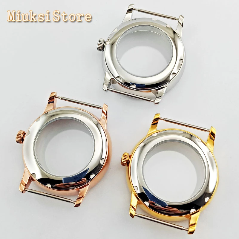 Чехол для часов 40 мм с сапфировым стеклом серебристый/розовое золото/золото