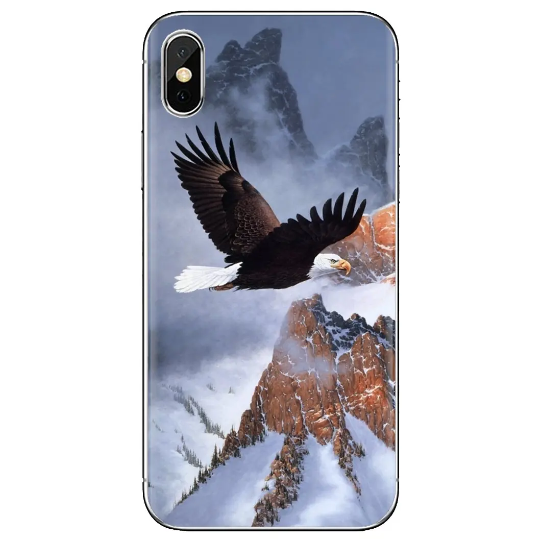 Мягкий чехол из ТПУ для Huawei P7 P8 P9 P10 P20 P30 P40 Lite Plus Pro 2015 2016 2017 Mini с американским орлом |