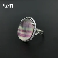 natural fluorite rings sterling 925 silver for women gemstone man big rings fine jewelry opening ring design gem oval 1318mm