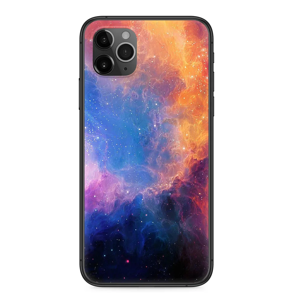 

Universe Starry Sky Phone Case cover For Iphone 11 7 8 XR 5 5C 5S 6 6S PLUS X XS PRO SE 2020 MAX black cover 3D bumper fashion