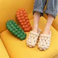 summer women man slippers non slip platform shoes indoor couple outdoor beach sandals personality bubble massage bottom slippers