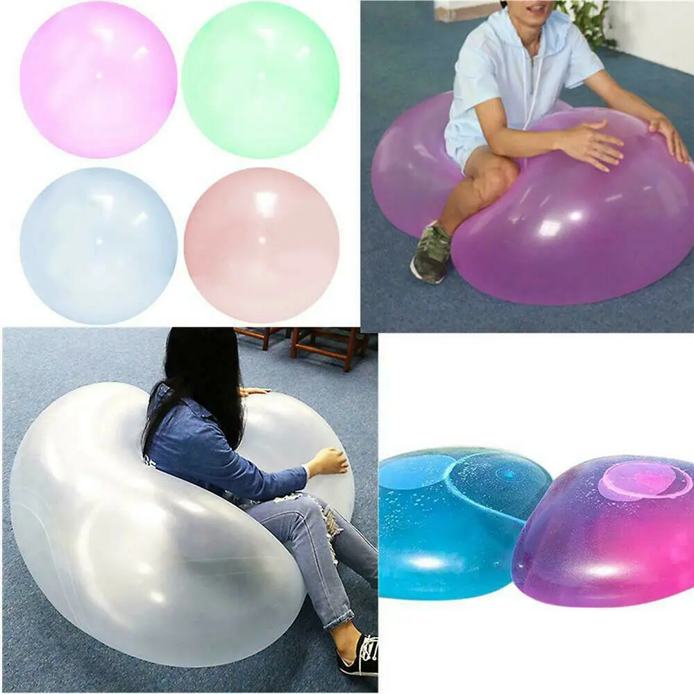 120cm Big Rubber Bubble Ball Inflatable Water Ballon Toys TPR Transparent Tear-Resistant Children Outdoor Play Games | Спорт и