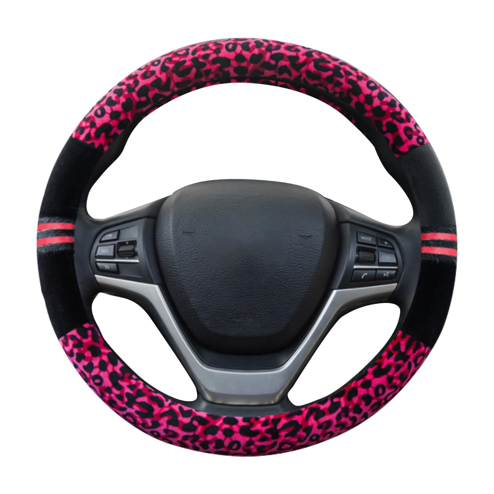

Чехол рулевого колеса автомобиля Leopard сохраняет тепло, не скользит, плюшевые универсальные аксессуары, Супермягкие и удобные, классические
