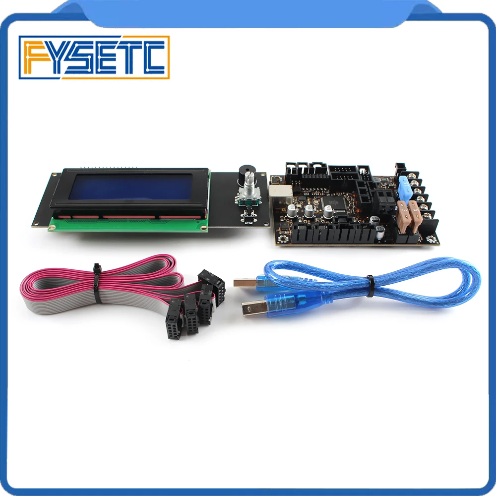 

2004 ЖК-дисплей + системная плата EinsyRambo 1.1e для Prusa i3 MK3 с 4 транзаминовыми TMC2130, управление 4 переключаемыми выходами Mosfet