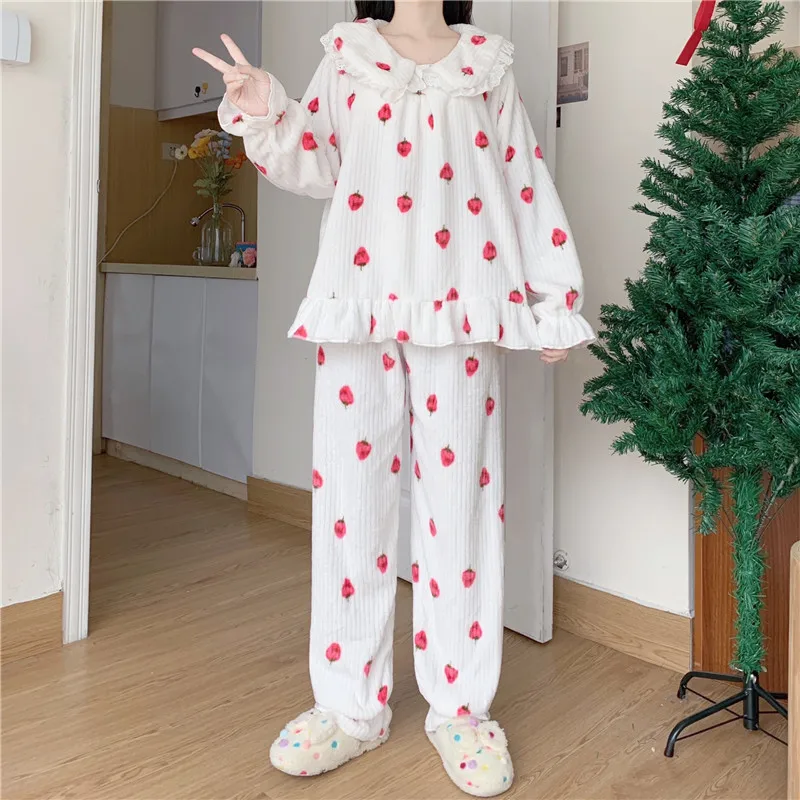 Осенне-зимняя женская Милая принцесса в стиле &quotЛолита&quot пижамный комплект для