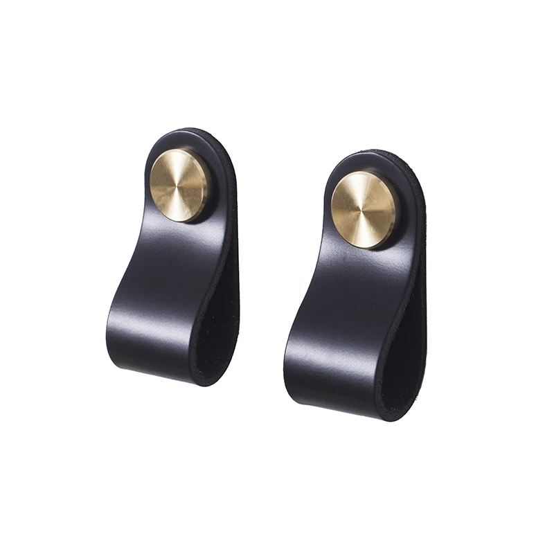 Лидер продаж кожаные латунные ручки 10 цветов простые для шкафа скандинавские