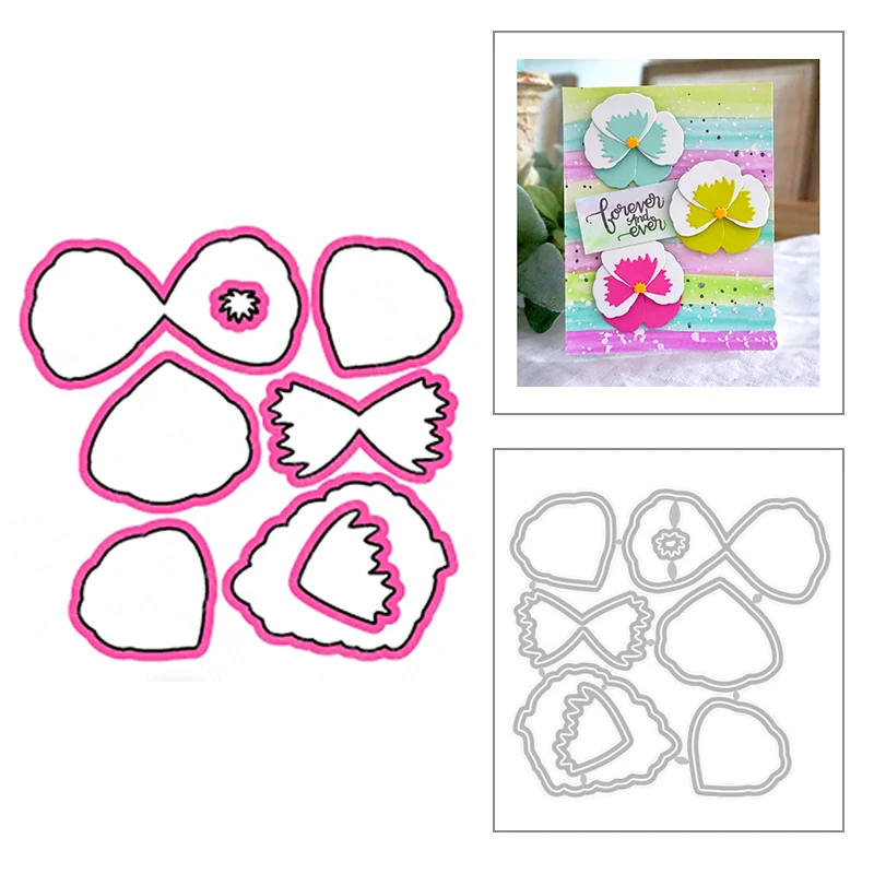 

Металлические штампы для тиснения лепестков, скрапбукинга, без штампа, 2020