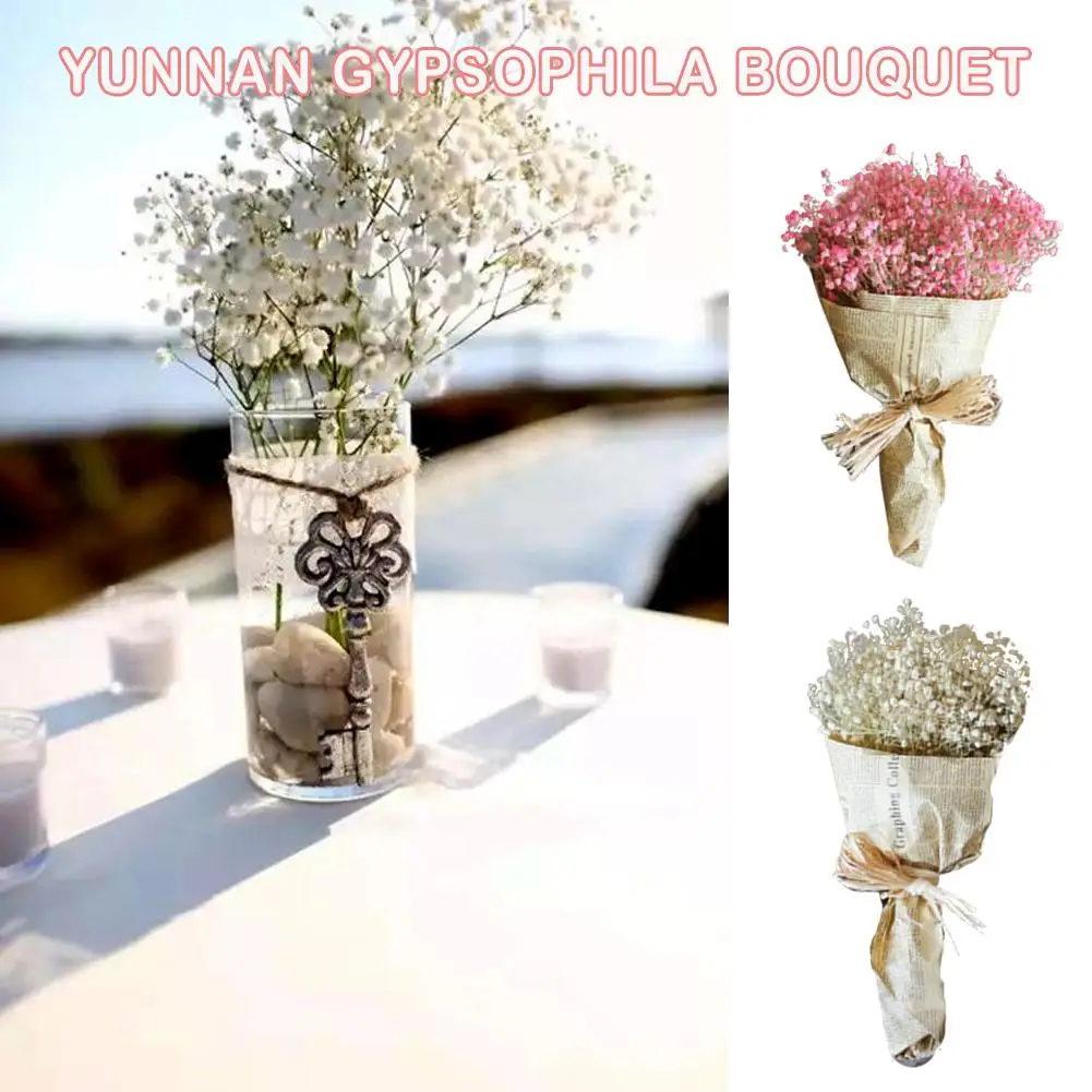 

1Pcs/lot Gypsophila Natural Dried Flowers For Wedding Home Decoration DIY Craft Gifts Packing Sky Stars Flowers Photo Props