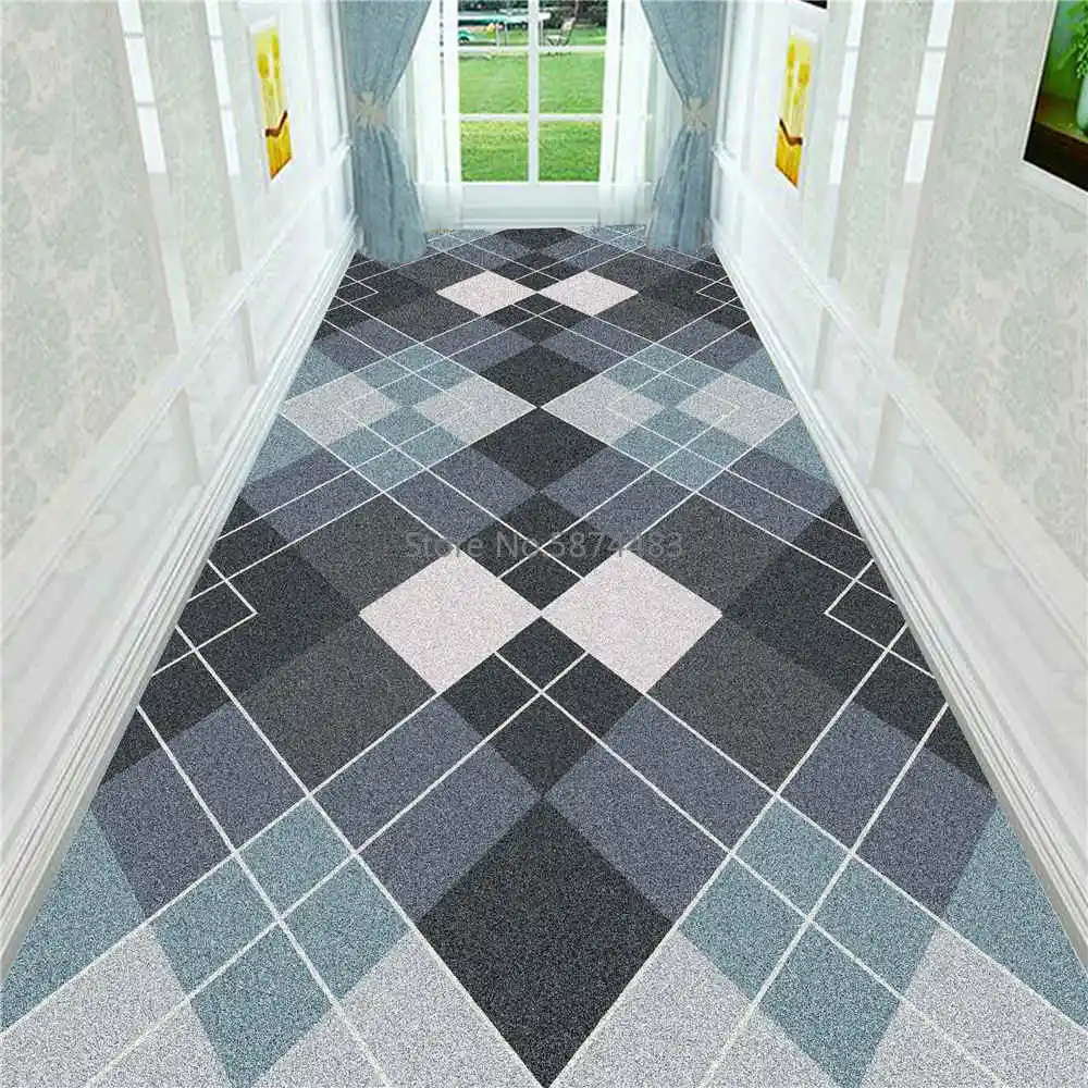 3D геометрический ковер в скандинавском стиле для коридора Декор напольный