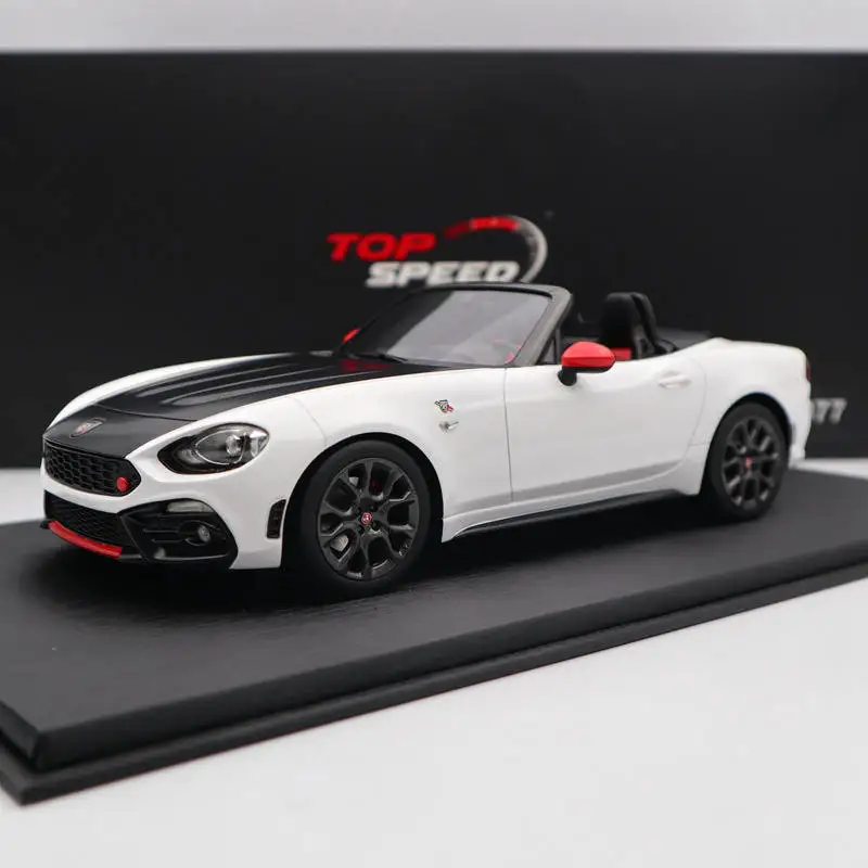 1:18 топ скорость для Abarth 124 Spider Turini 1975 Белый TS0077 Смола Модели ограниченный выпуск