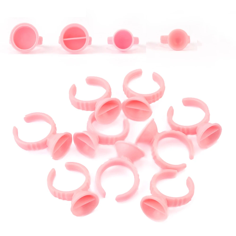 100 шт одноразовый контейнер для клея кольца пигменты тату чернила кольцо