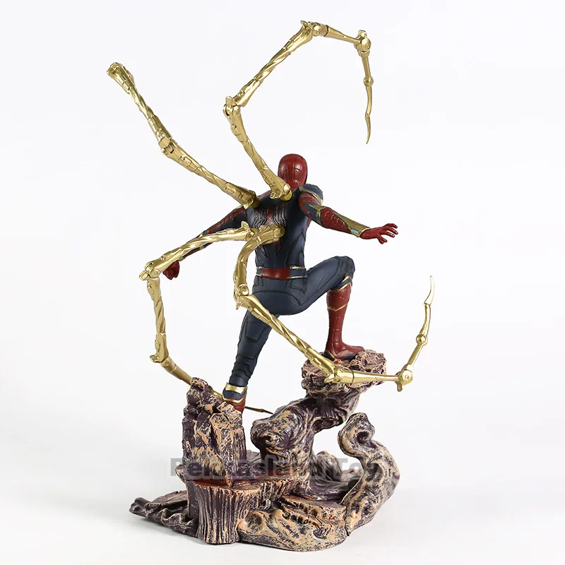 Железный студии Человек паук Статуэтка из ПВХ движущаяся фигурка Коллекционная