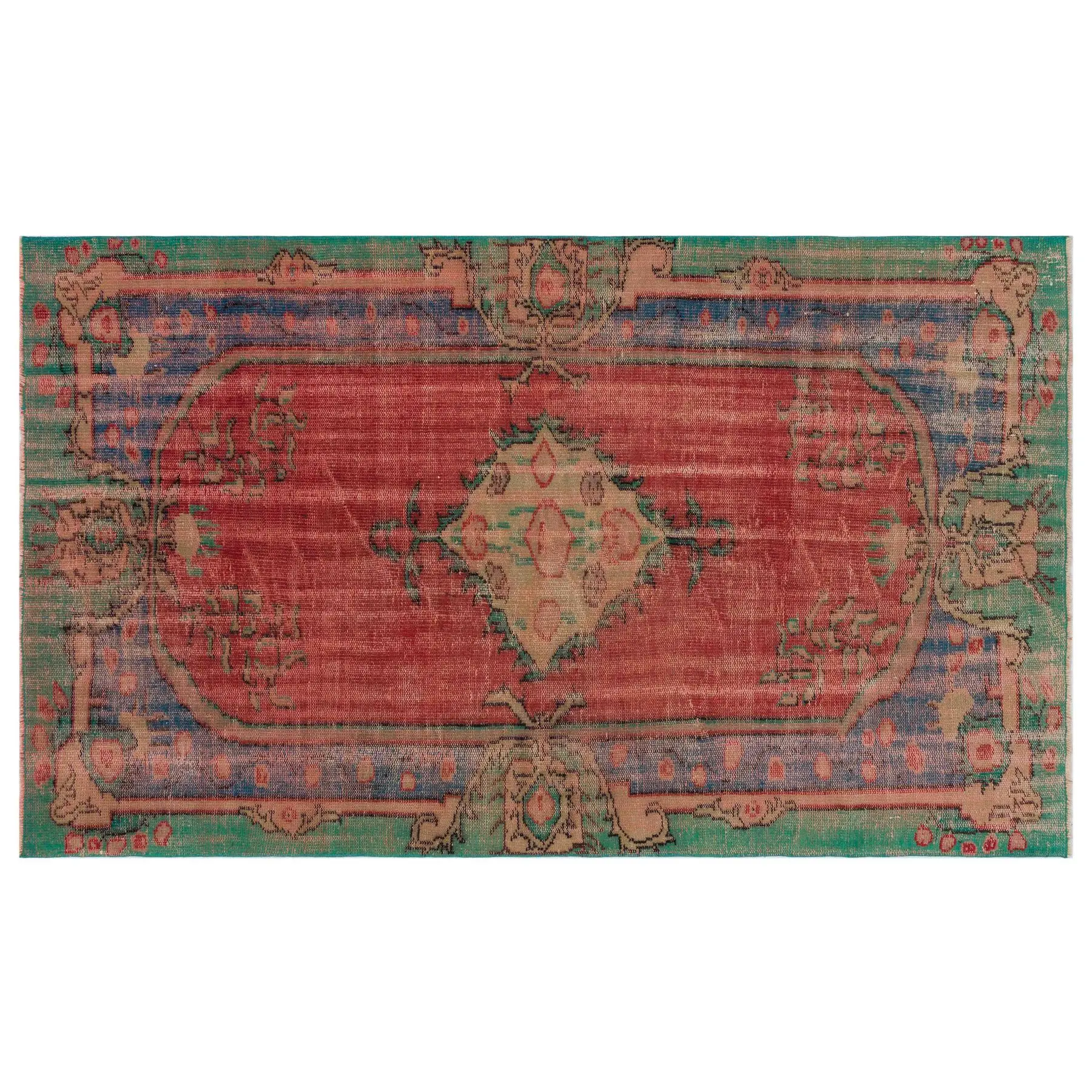

1954 -Unique Real handmade Wool Rug, Unique Area Rug Livingroom Bedroom Kitchen Rug,