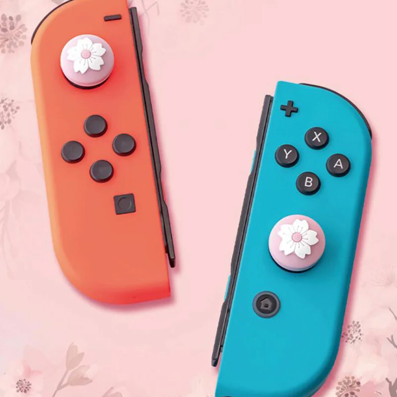 Милая розовая Сакура цветок Nintend Стик ручка Кепки джойстик Крышка Для Nintendo