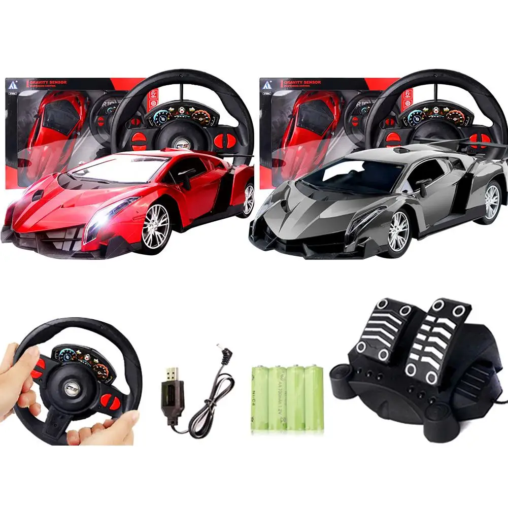 Models Steering Wheel Gravity Sensing Four-way Remote Control Car Rc Fighting Toy