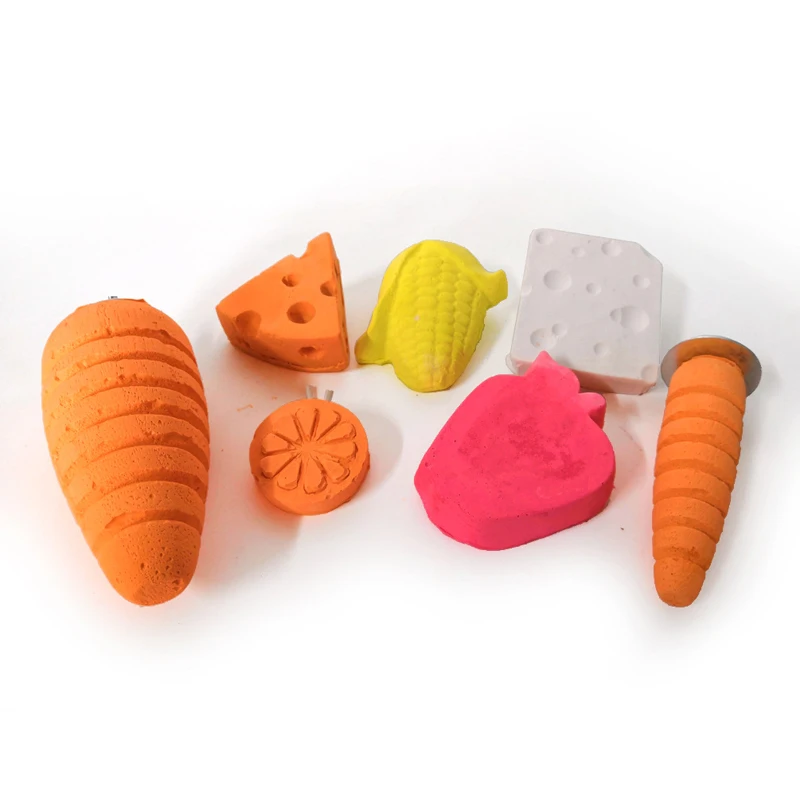 6 стилей формы еды красочные здоровые Кролик Хомяк молярный зуб шлифовальный