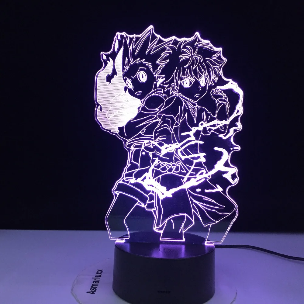 Гон и хоть рисунок 3d ночной Светильник аниме Hunter X для малыша Украшения в спальню